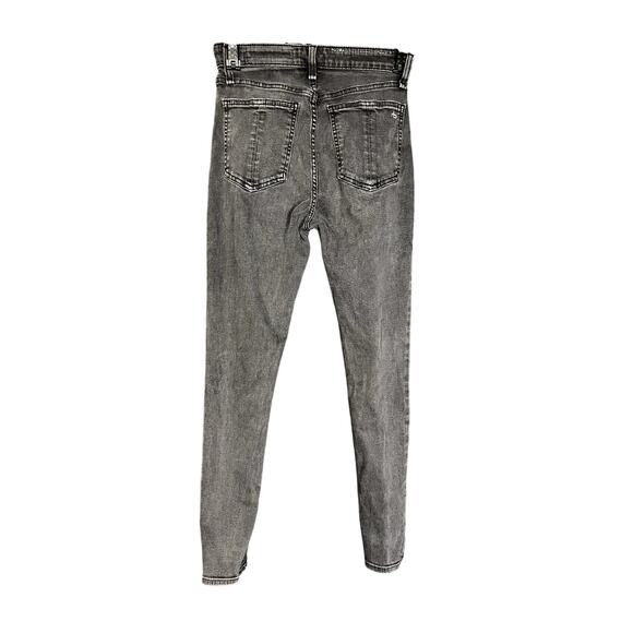 Women's Rag & Bone Nina High Rise Ankle Skinny Black Gray Jeans - 27 $190 Retail - Picture 2 of 6